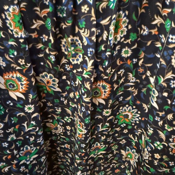 Tory Burch 100% Silk 3-Tier Navy Soleil Ruffle Dress, Size 12 - Picture 5 of 10